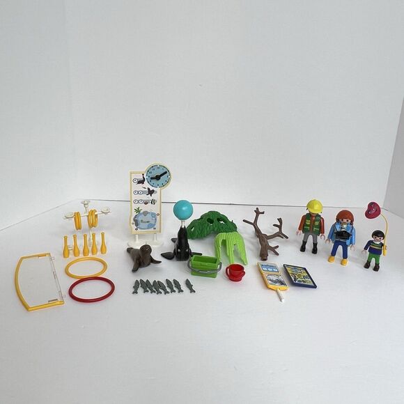 Playmobil 3135 Super Set Zoo Seal Pool Figures Accessories Extras Incomplete - Picture 1 of 13
